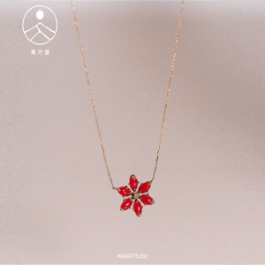 雪花吊墜頸鏈