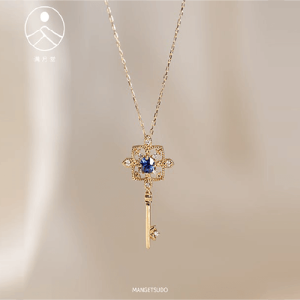 寶石鎖匙吊墜頸鏈