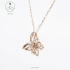 蝴蝶鑽石吊墜頸鏈